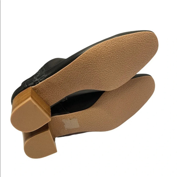 NEW Jack Rogers Tinsley booties black women’s 9M Almond toe wood Stacked heel - Picture 10 of 14